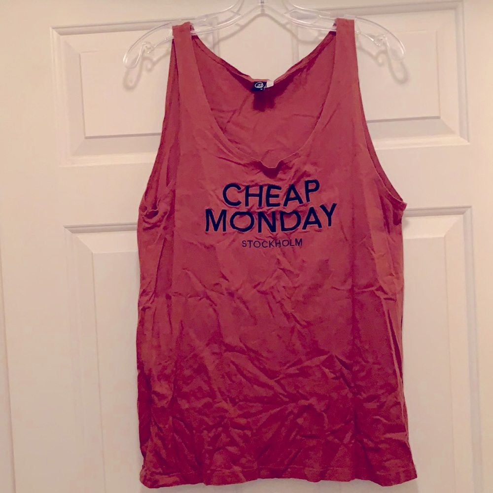 Cheap Monday burnt orange tank top. Size medium